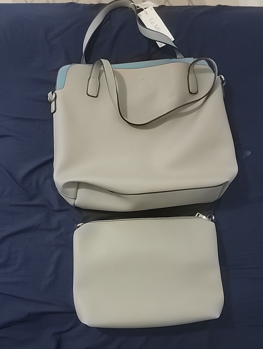 Le Miel Stud-Trim Grey Tote Bag - Women
